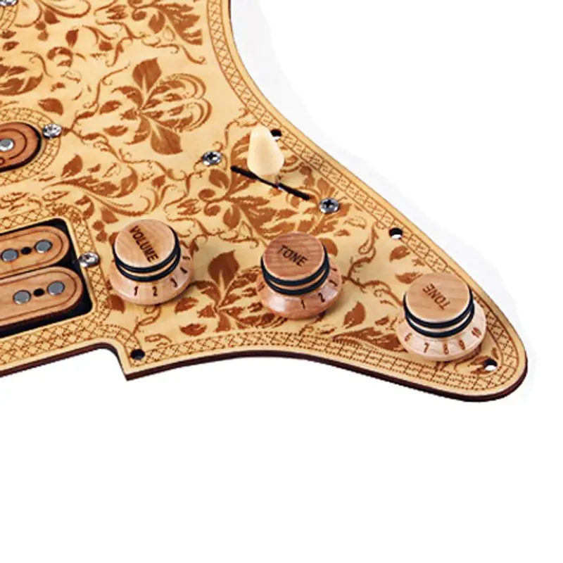Гитара Pickguard Prewired SSH набор Alnico V Полный Деревянный Стиль Изысканный для ST правшей |