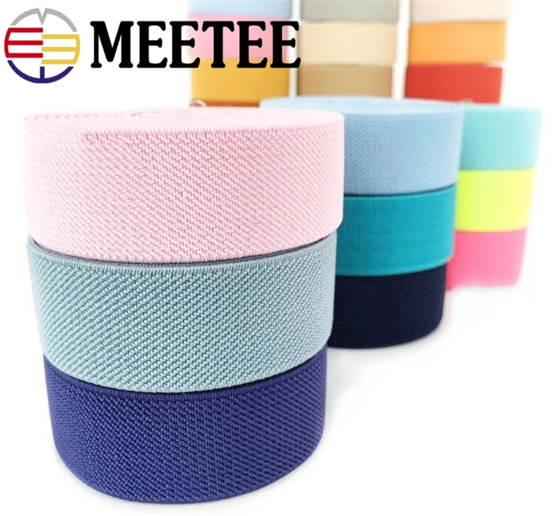 2/5 м Meetee 2,5-10 см эластичная вязаная лента пояс резиновая тесьма DIY Одежда для одежды Skrit пояс лента Швейные аксессуары