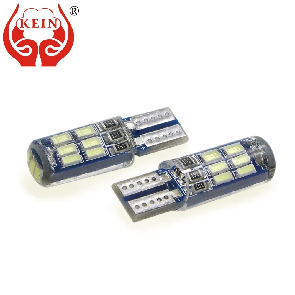 Светодиодные лампы KEIN w5w t10 6 шт. 194 15smd силикагель 4014 168 12 В автомобильные фары для