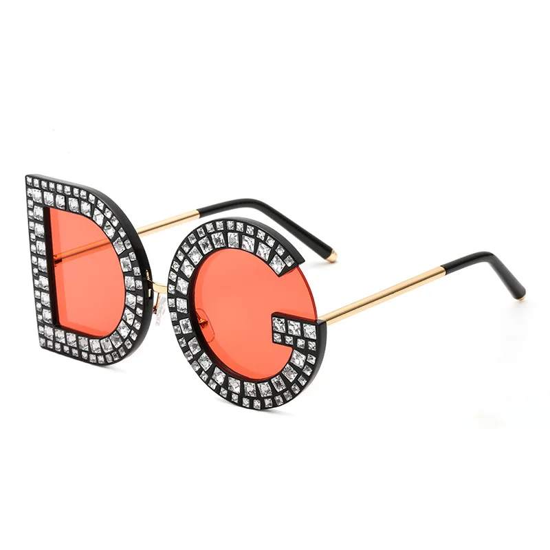 Benesse 2018 негабаритных DiamondSunglasses для женщин мужчин кристалл Роскошные брендовая