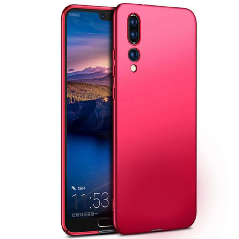 Ultra Thin Hard Case for Huawei P20 Lite Frosted Back Cover Pro Full Protective Tempered Glass |