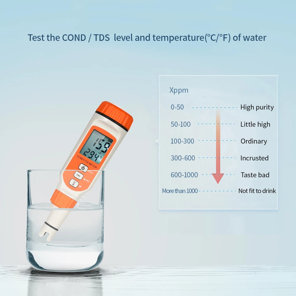 3 в 1 тестер воды PH Ручка Тип проводимости измеритель TDS / COND TEMP анализатор всего