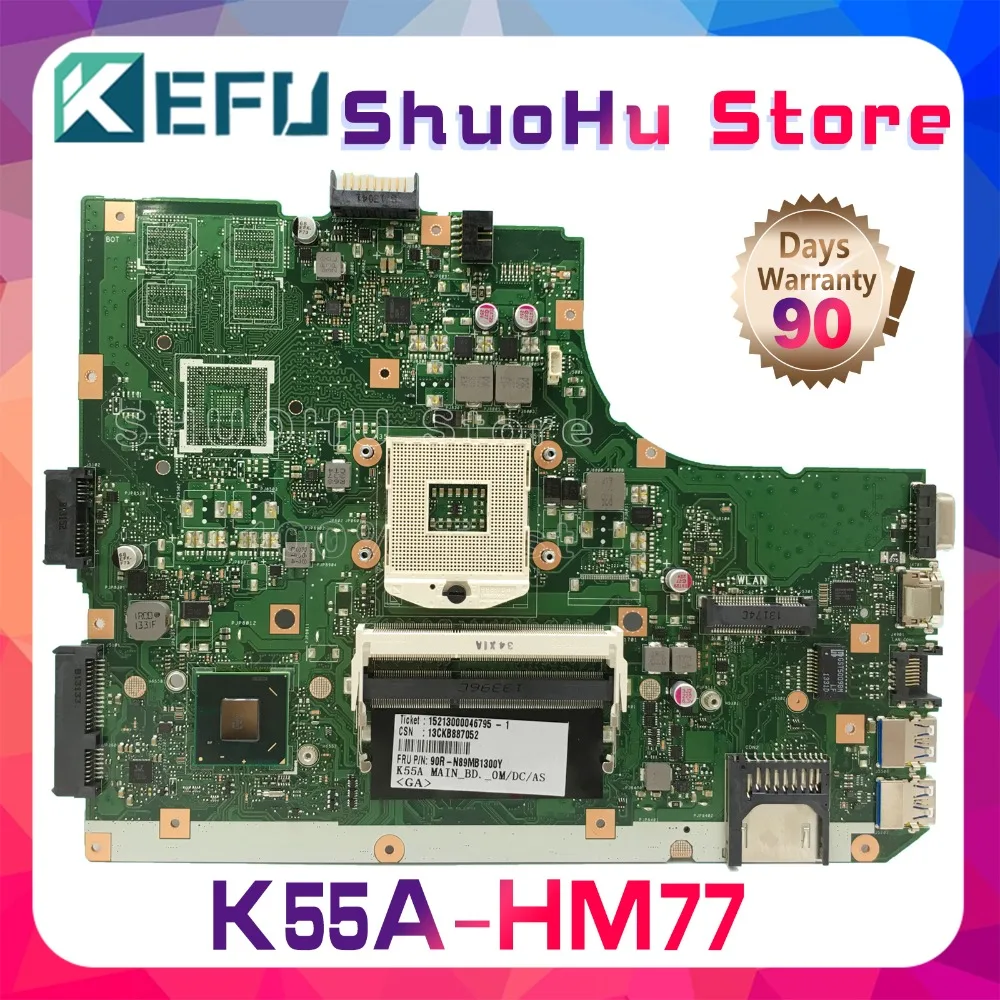 Материнская плата KEFU для ноутбука ASUS K55VD A55V R500V K55V A55VD REV.3.0/3 1 протестированная на