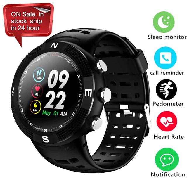 F18 спортивные Smartwatch Android круглый Bluetooth наручные часы Для мужчин женщин IP68