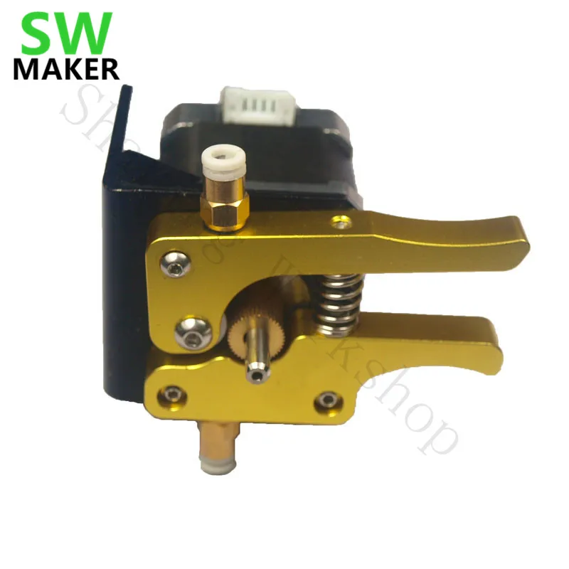 

Reprap 3D printer bowden extruder match for 17 nema stepper motor metal extruder aluminum golden silver color Anodized