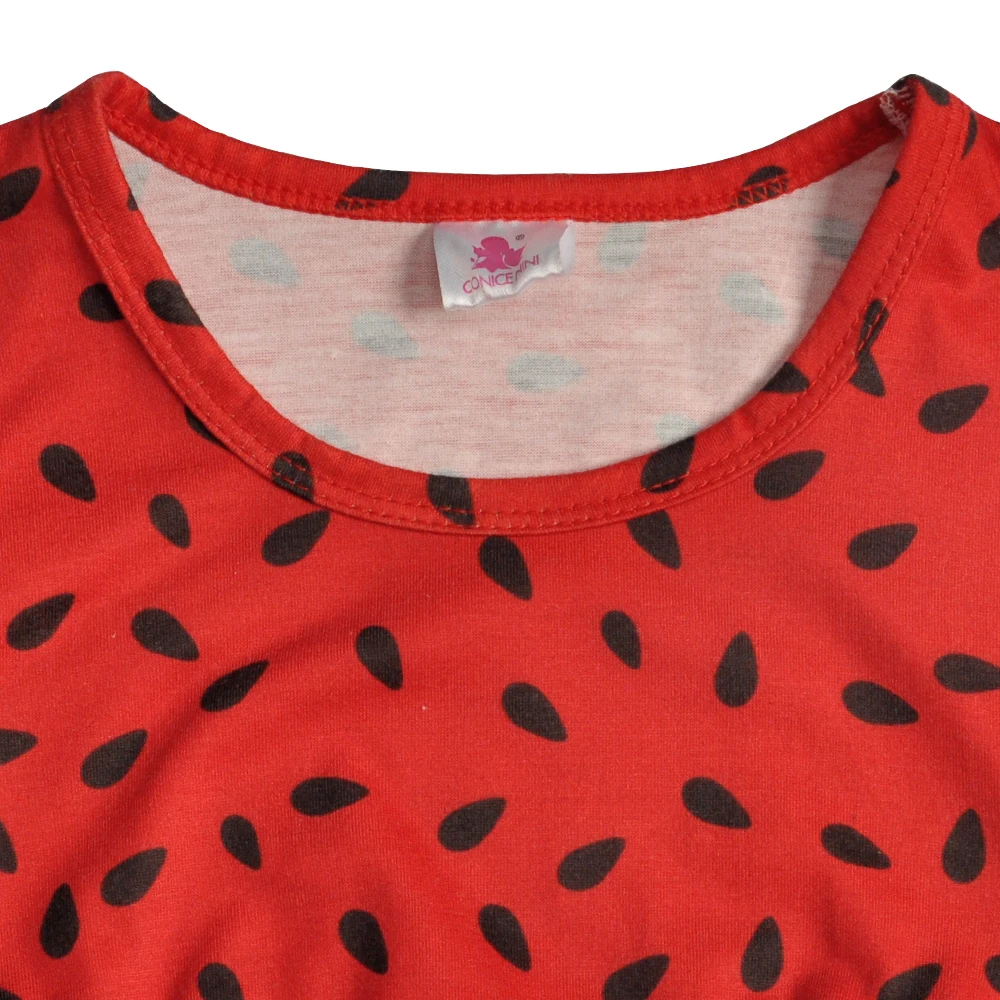 Летняя одежда для маленьких девочек с рисунком арбуза оптовая продажа хлопковые