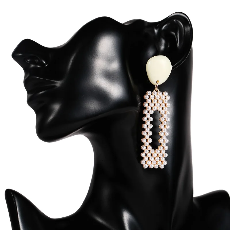 Simulated Pearl Earrings For Women Big Statement Bohemia Boho Drop Hanging Dangle Accessories | Украшения и аксессуары