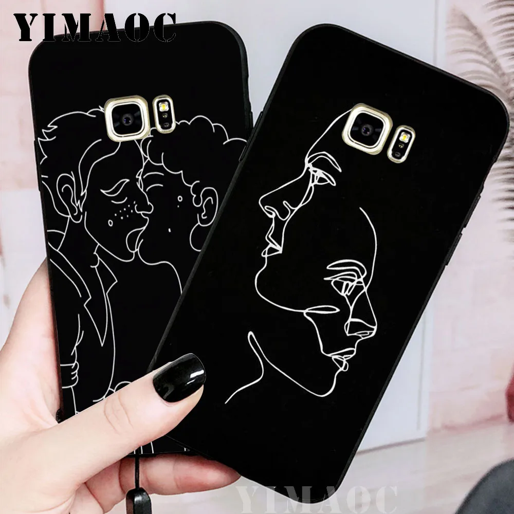 YIMAOC Линия искусства Тела Живопись мягкий чехол для samsung Galaxy S10 Plus S10e S6 S7 Edge S8 S9 J6 M10