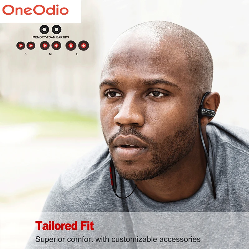 Oneodio IPX7 спортивные наушники с защитой от пота, беспроводные наушники с Bluetooth, гарнитура с микрофоном, поддержка APT-X, для Xiaomi