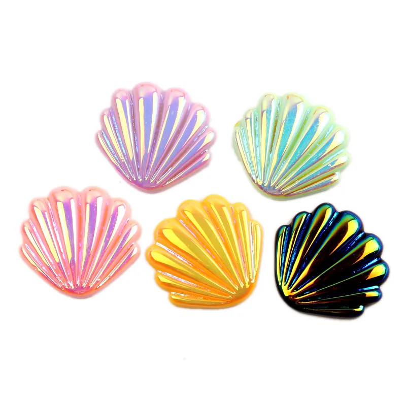 10Pcs 41x37mm Mixed Color Shell Resin Decoration Crafts Flatback Cabochon Embellishments For Scrapbooking Diy Accessories | Дом и сад