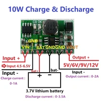 10w 3 7v 4 2v charger and 5v 6v 9v 12v discharge board dc dc converter boost module ups diy li lon lithium battery