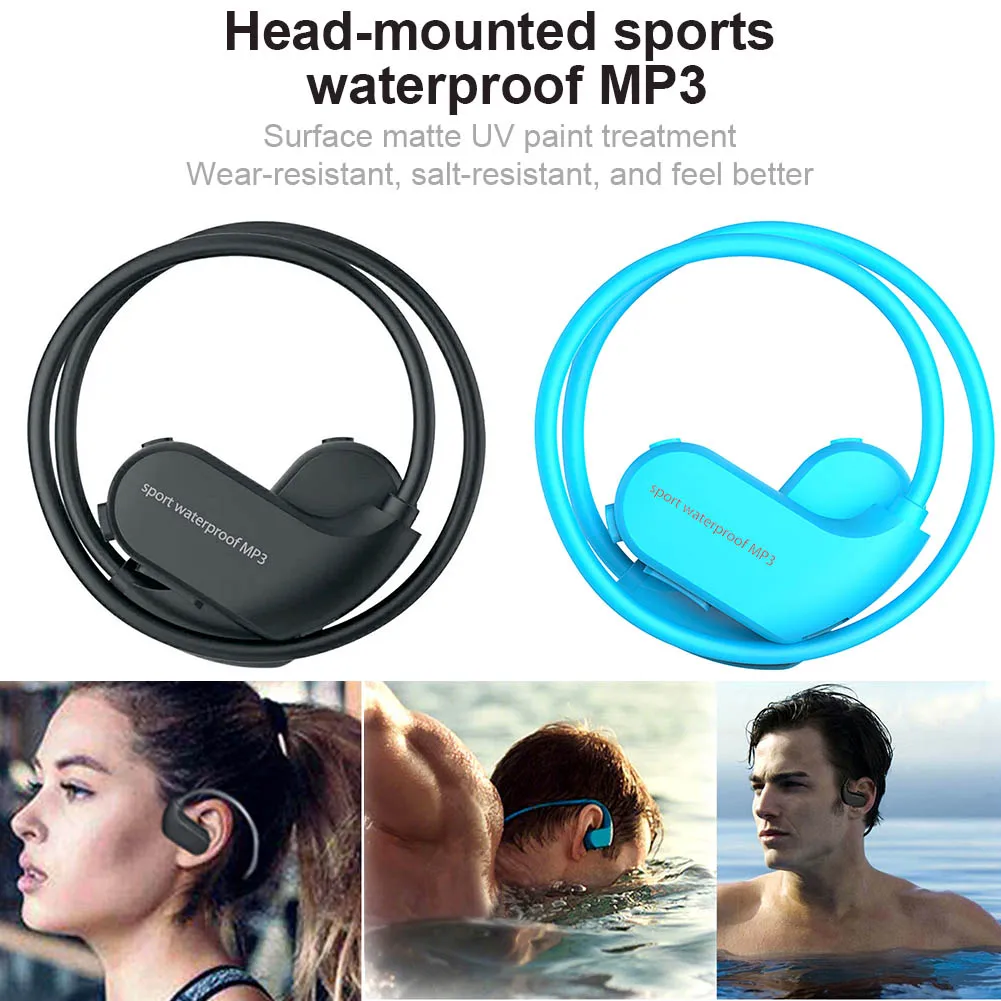 

IPX8 Waterproof Wearable MP3 Player MP3 Earphones for Running Swimming GDeals