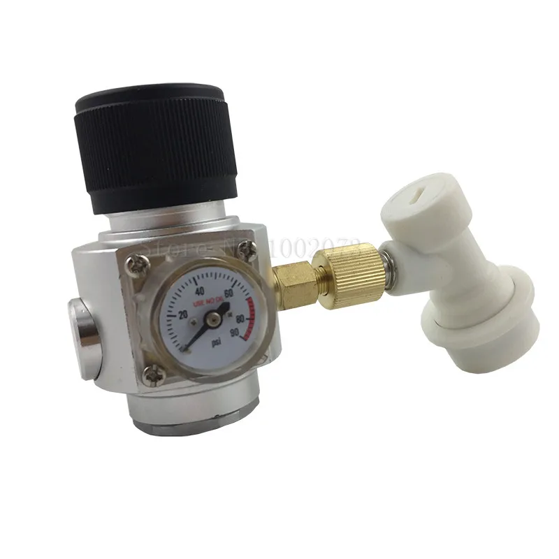

CO2 Mini Gas Regulator with Corny Keg Gas Ball Lock Disconnect for Beer Tap,Homebrew GAS Regulator