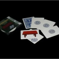 the coin table magic tricks coin thru table card trick disappearing close up gimmick props mentalism comedy