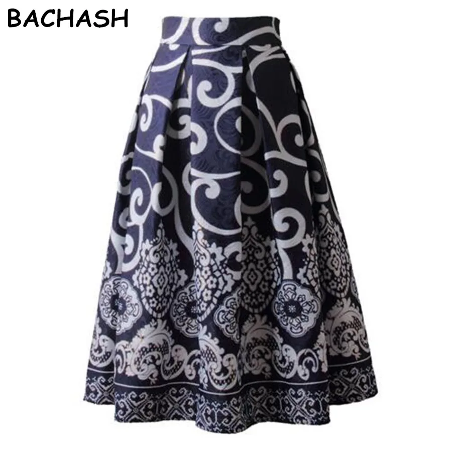 Женская плиссированная юбка пачка BACHASH винтажная миди с высокой талией бальное