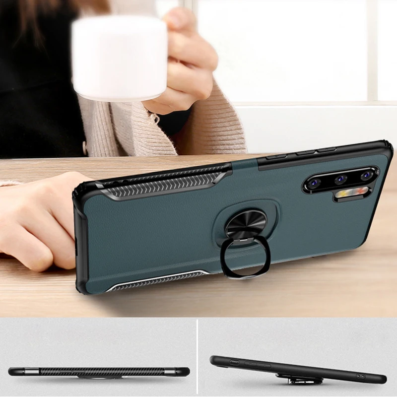 Luxury Shockproor Armor Case For Huawei Honor 20 Pro P20 Honor20 Mate Lite Phone Car Holder Ring Back Cover | Мобильные телефоны и