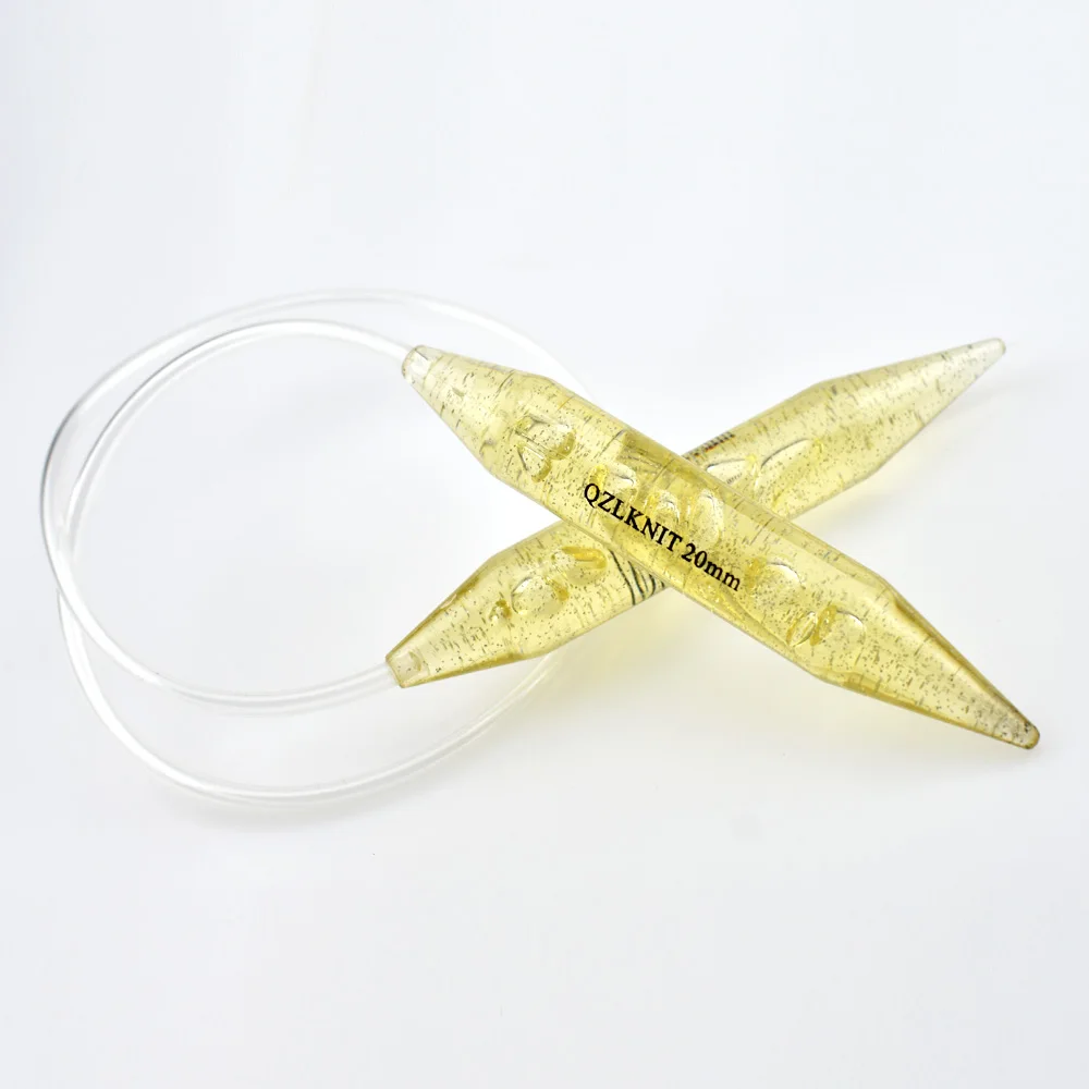 Большие размеры 20 мм крючки для вязания крючком прозрачные пластиковые круговые