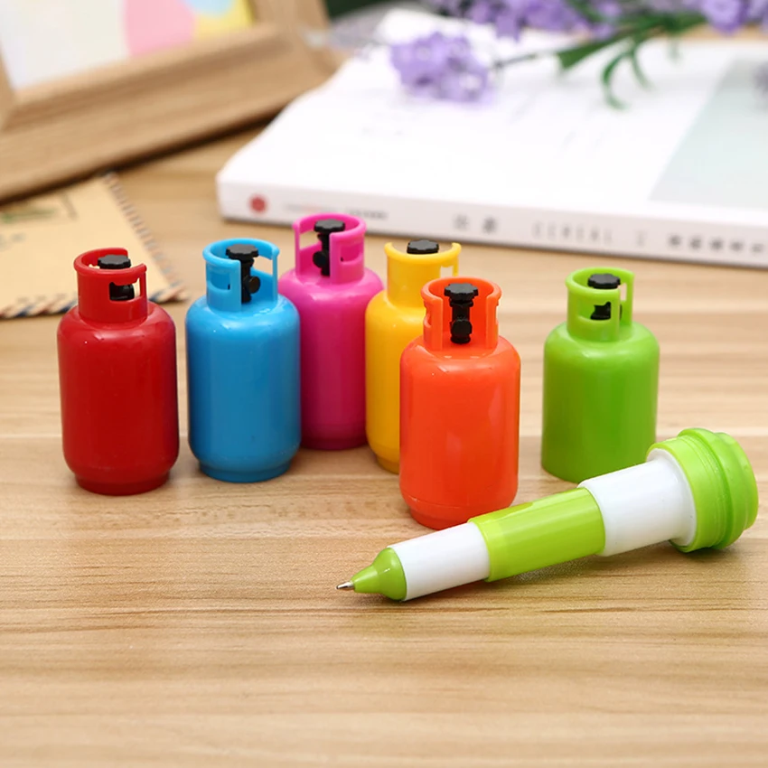 

Ballpoint Pens 1PCS Newness Cute Gas Tank Creative extension type candy color pen Gifts for children Pupil's prize