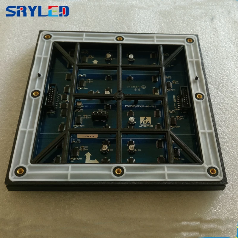 Полноцветный светодиодный дисплей p6 smd модуль 32*32 пикселя сканирование 1/8 для
