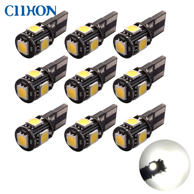9 шт авто светодиодный Canbus T10 6 SMD 5630 5050 W5W 192 194 белый 12 V 6500 K автомобиля Клин Парковка