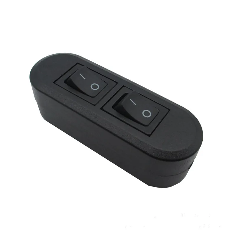 CLAITE AC250V 6A двойной Тройная Кнопка Управление рокер Форма выключатель света для прикроватная настольная лампа