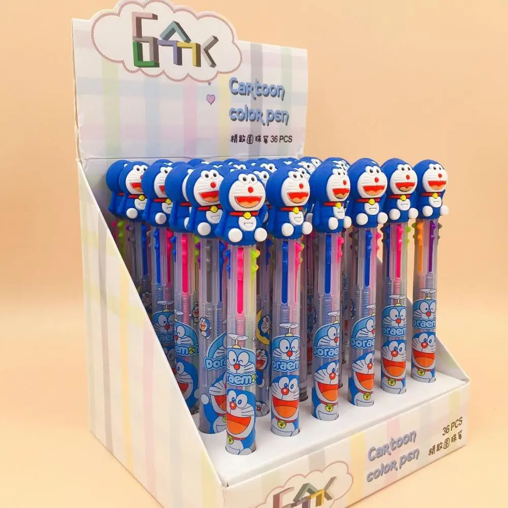 Шариковая ручка Doraemon 6 видов цветов 36 шт./лот шариковая с мультяшными животными