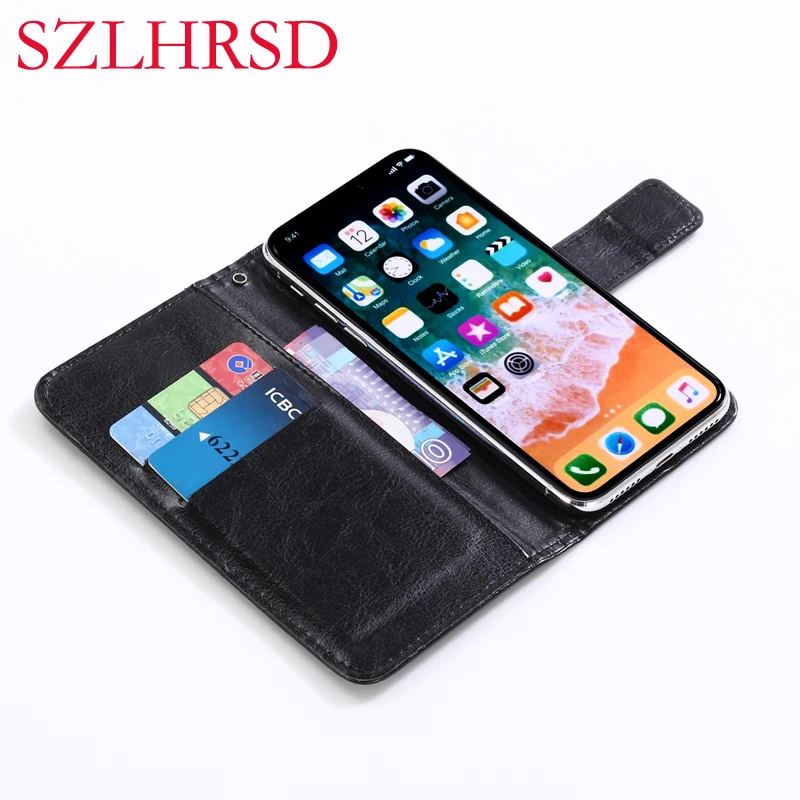 Кожаный чехол бумажник Tecno Camon X Pro защитный книжка для Prestigio S Max Leagoo M11 UMIDIGI F1