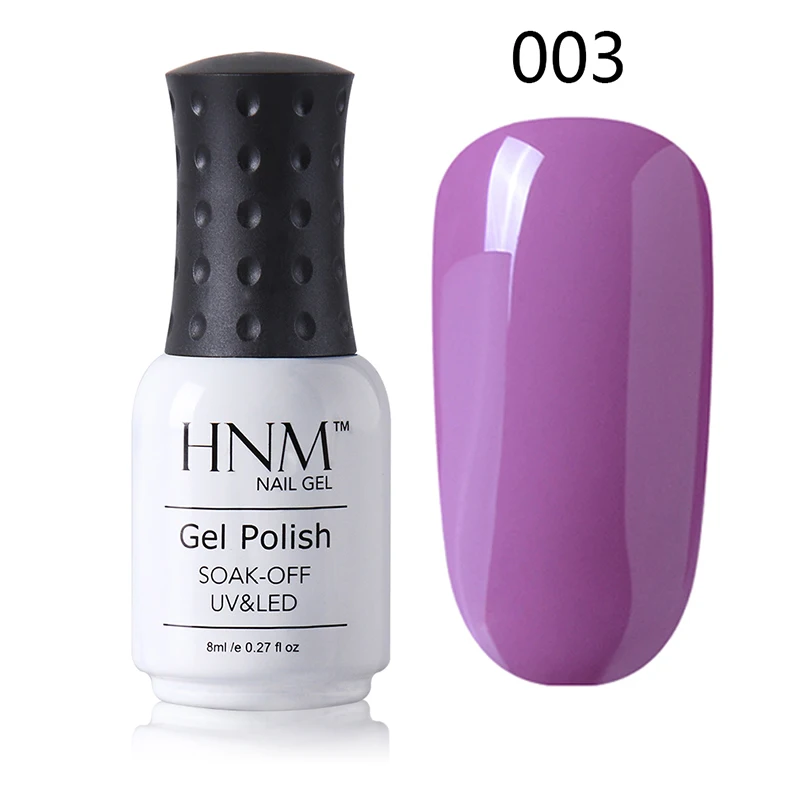 pink 003 HNM 8 мл Гель-лак для ногтей Чистый Розовый Цвет замачиваемый УФ светодиодный лак для нейл-арта Полупостоянный Гибридный Гель-лак базовое верхнее покрытие - Цвет: pink 003
