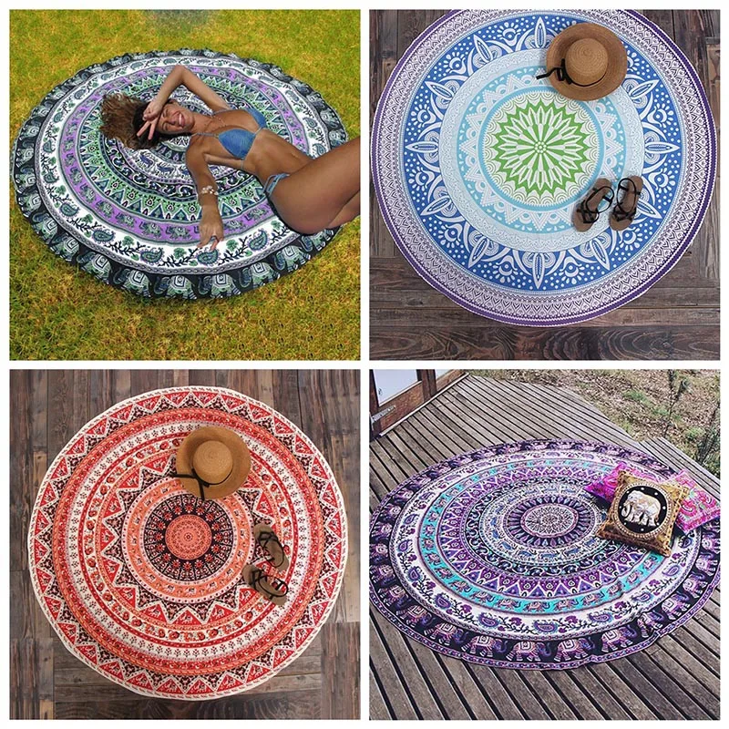

1 Pcs Mandala Tapestry Wall Tapestry Wall Hanging Blanket Indian Summer Beach Wrapped Skirt Tablecloths Tapestry