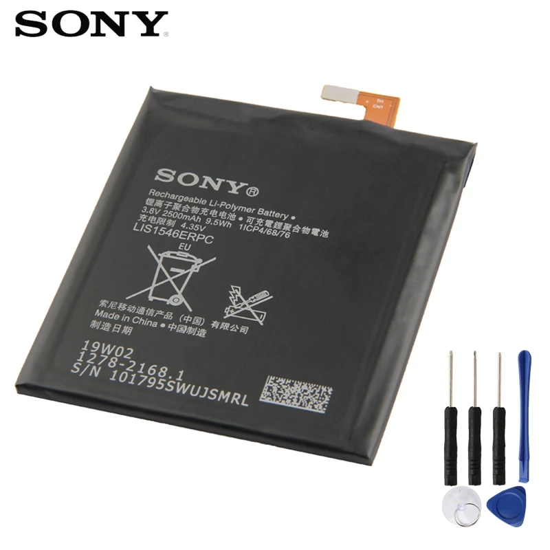 Оригинальная сменная батарея sony LIS1546ERPC для sony Xperia C3 S55U S55T, настоящая батарея для телефона 2500 мАч