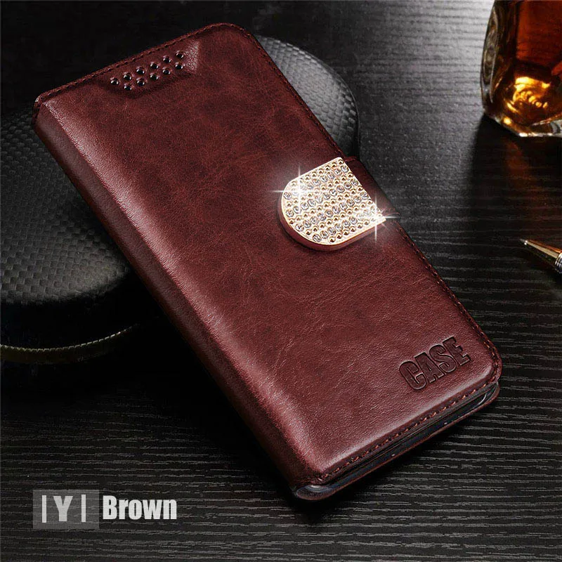Brown IYI Флип чехол для huawei y7 y3 y6 y9 y5 чехол для huawei y6 pro y5 prime кожаный чехол - Цвет: Brown IYI