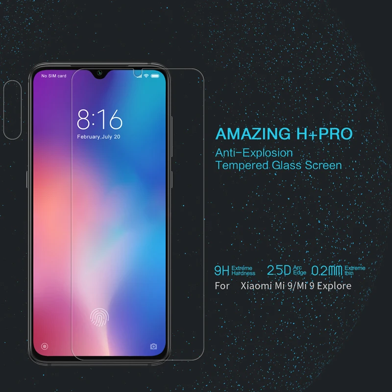 Для xiaomi mi 10 Lite mi9 Mi 9T стекло Nillkin H/H + PRO Закаленное протектор экрана для Xiaomi Mi8 Mi9 SE