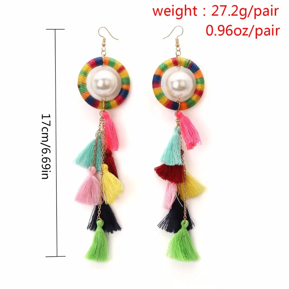 Bohemia pearl pendant necklace South Korea cotton velvet tassel necklaces earrings | Украшения и аксессуары