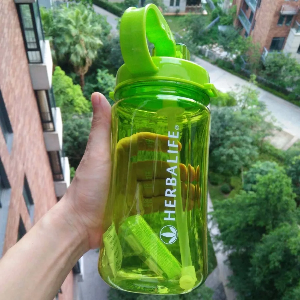 1L 2L большой бутылка для воды 1000 мл/2000 мл модный портативный Herbalife питание