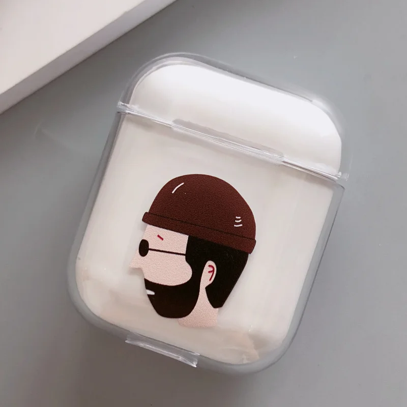 Style 1 Чехол Airpods, милый чехол для airpods, мультяшный защитный жесткий чехол, прозрачный беспроводной чехол для наушников для iphone, чехол для наушников - Цвет: Style 1