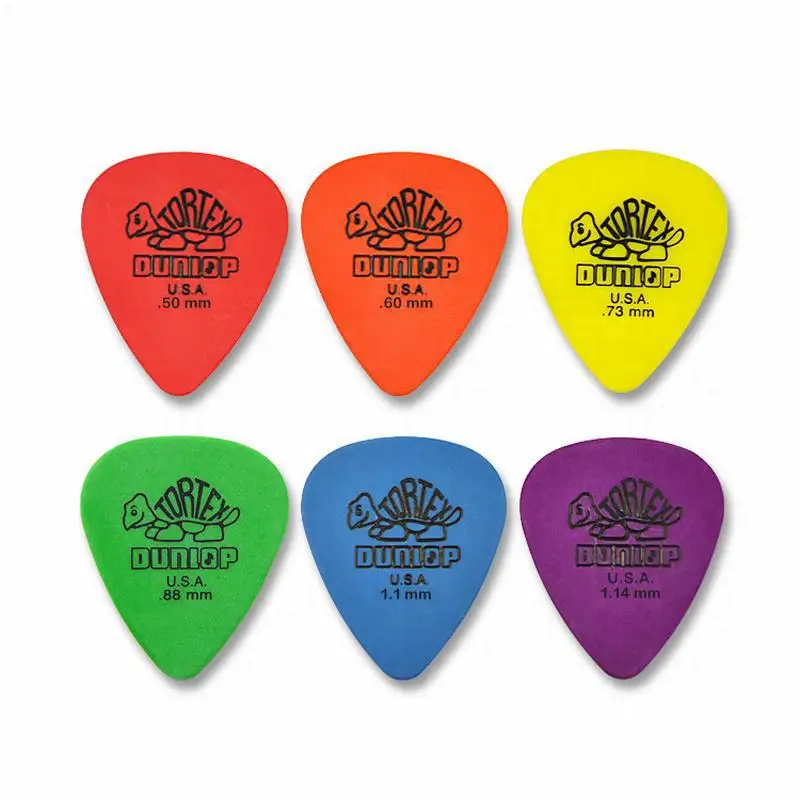 6pcs/set Dunlop Tortex Guitar Picks Standard Classic Mediator Acoustic Electric Bass Ukulele Pick musical instrument | Спорт и
