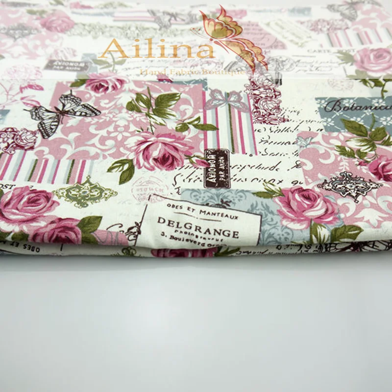 lowest price * Retro Butterfly Rose Linen fabrics Tablecloths cloth cushion pillow linen fabric 145*100cm | Дом и сад