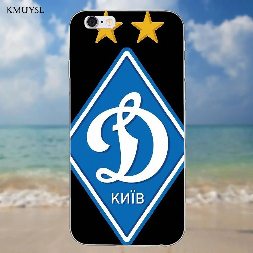 Для iPhone X 4 4S 5 5C SE, 6, 6 S, 7, 8 Plus Galaxy S5 S6 S7 S8 большое ядро II рrime alрha мягкий чехол для мобильного телефона футбольного клуба "Динамо" Киев логотип