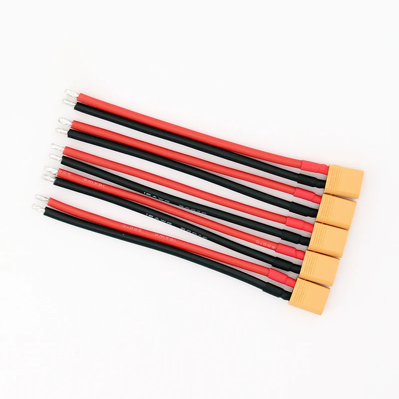 5/20 шт. штекеры XT30 мужские разъемы 10 см 16awg силиконовый провод для батареи RC LiPo FPV