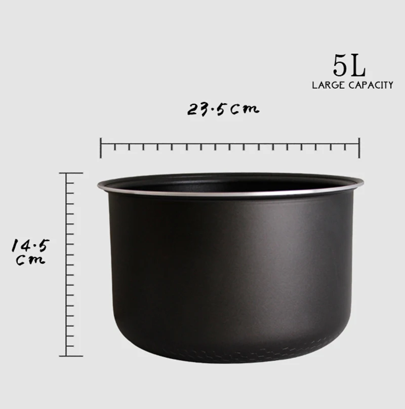 Electric Pressure Cooker Accessories Black Crystal Liner 5L Thick Honeycomb Coating Non-stick Liner Pot