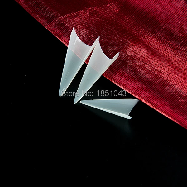 500 x box остроносые концы Французский акриловый дизайн ногтей кончики на шпильках