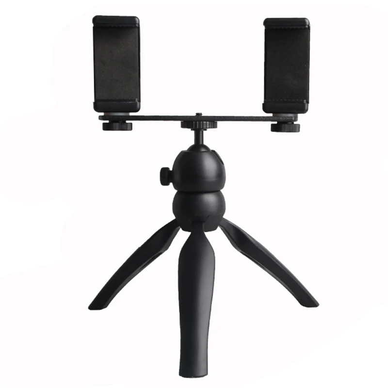 TOP Tripod digital mobile phone dual holder appearance photography bracket lazy | Электроника