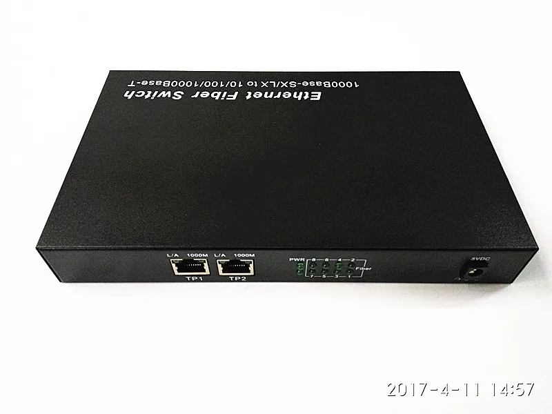 10 портовый гигабитный Ethernet оптоволоконный коммутатор 1310 нм с 8 портами SFP и
