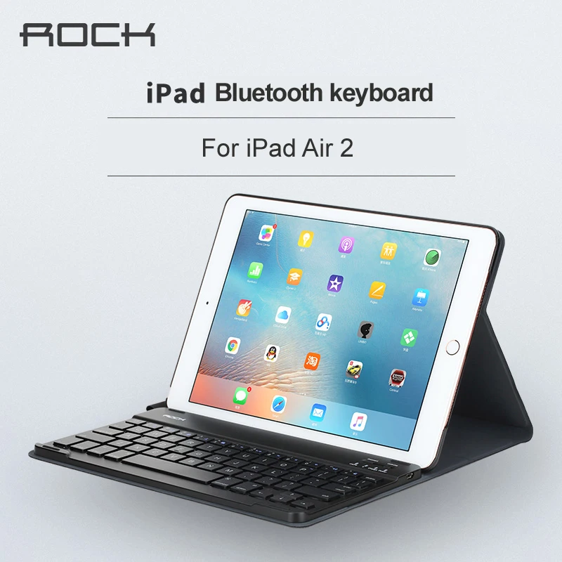 Кожаный чехол ROCK для apple ipad air 2 с Bluetooth клавиатурой защитный air2 9 7|for ipad|cover for ipadfor |