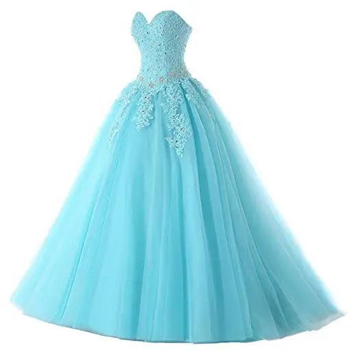 ANGELSBRIEP Sweetheart Quinceanera Dresses For 15 Party Formal Appliques Beading Tulle Vestidos De Debutantes Party Gowns