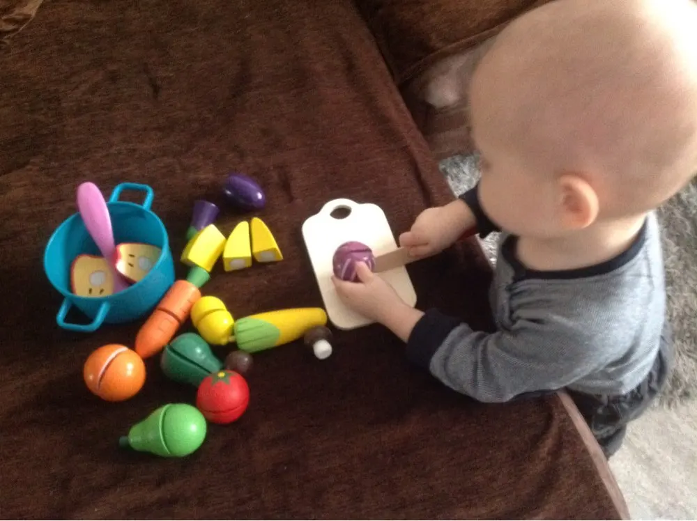 Mylb деревянные режущие овощи и фрукты образовательная имитация еды комплект для