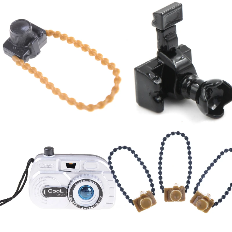 

Fashion Super Cute Mini Doll DIY Camera for Dolls Accessories as for BJD Toys Children Educational Plastic Gift For Baby
