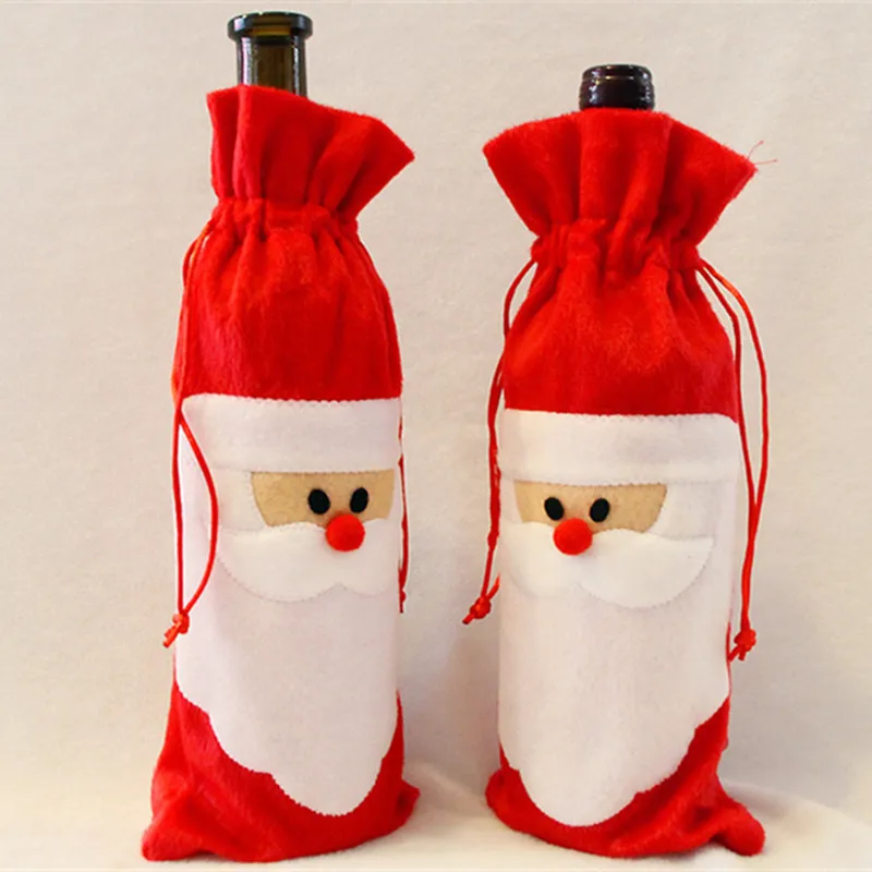 1 шт. крышка для бутылки с красным вином сумки рождественские украшения