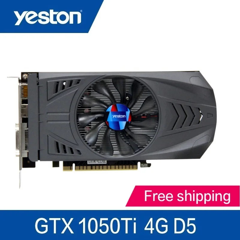 Yeston GeForce GTX 1050 TI 4GB GDDR5 Графика карт Nvidia pci express x16 3 0 настольный компьютер ПК видео
