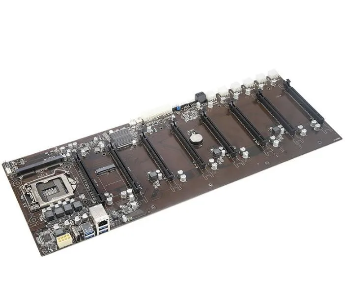 Новинка года! оригинальная материнская плата B250 BTC-D8P B250-BTC VER: 1, LGA1151 DDR3 8PCI-E слоты для майнинга монет, криптомайнинговая B250-D8P-D3